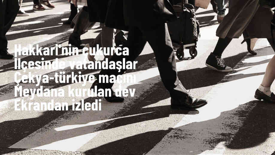 Hakkari\'de dev ekranda milli maç coşkusu