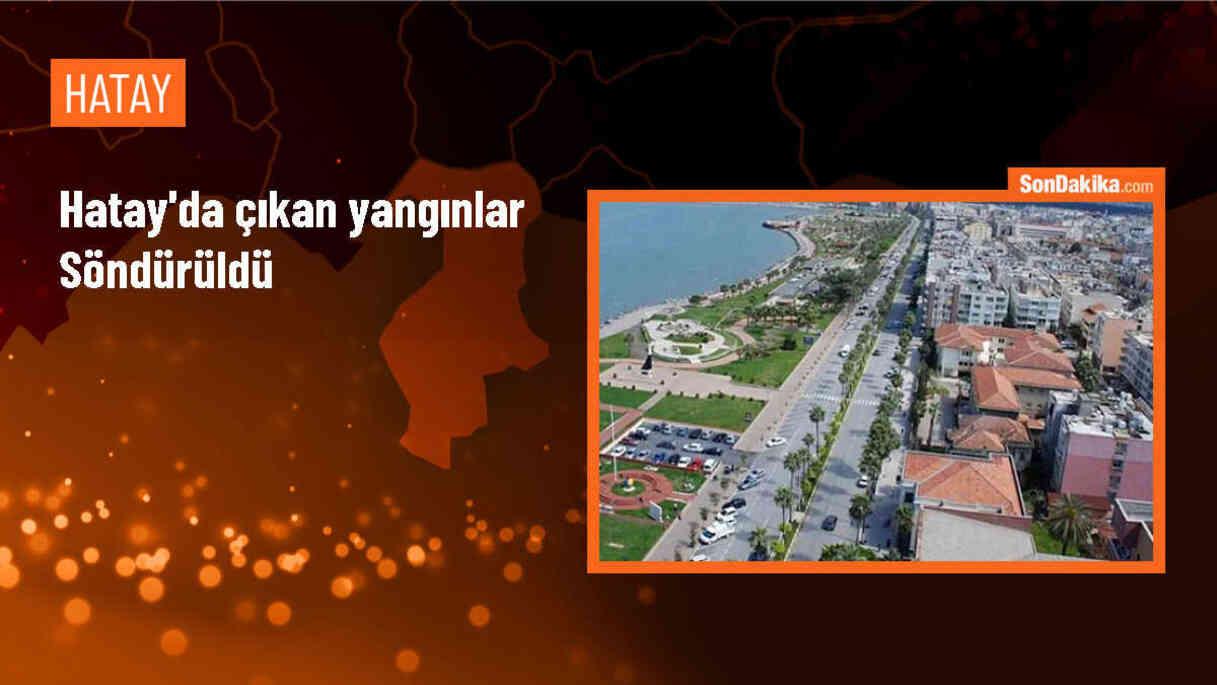 Hatay\'da çıkan yangınlar itfaiye ekiplerince söndürüldü