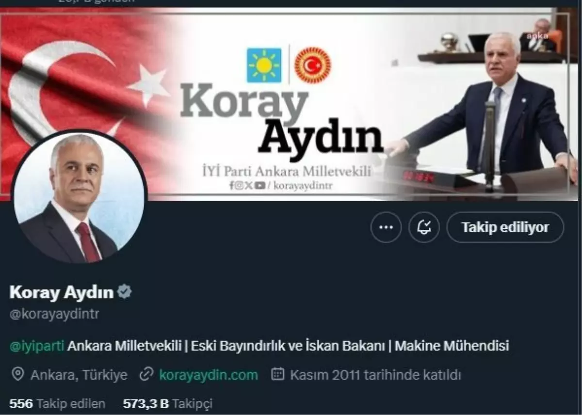 Ankara Milletvekili Koray Aydın İYİ Parti\'den istifa etti