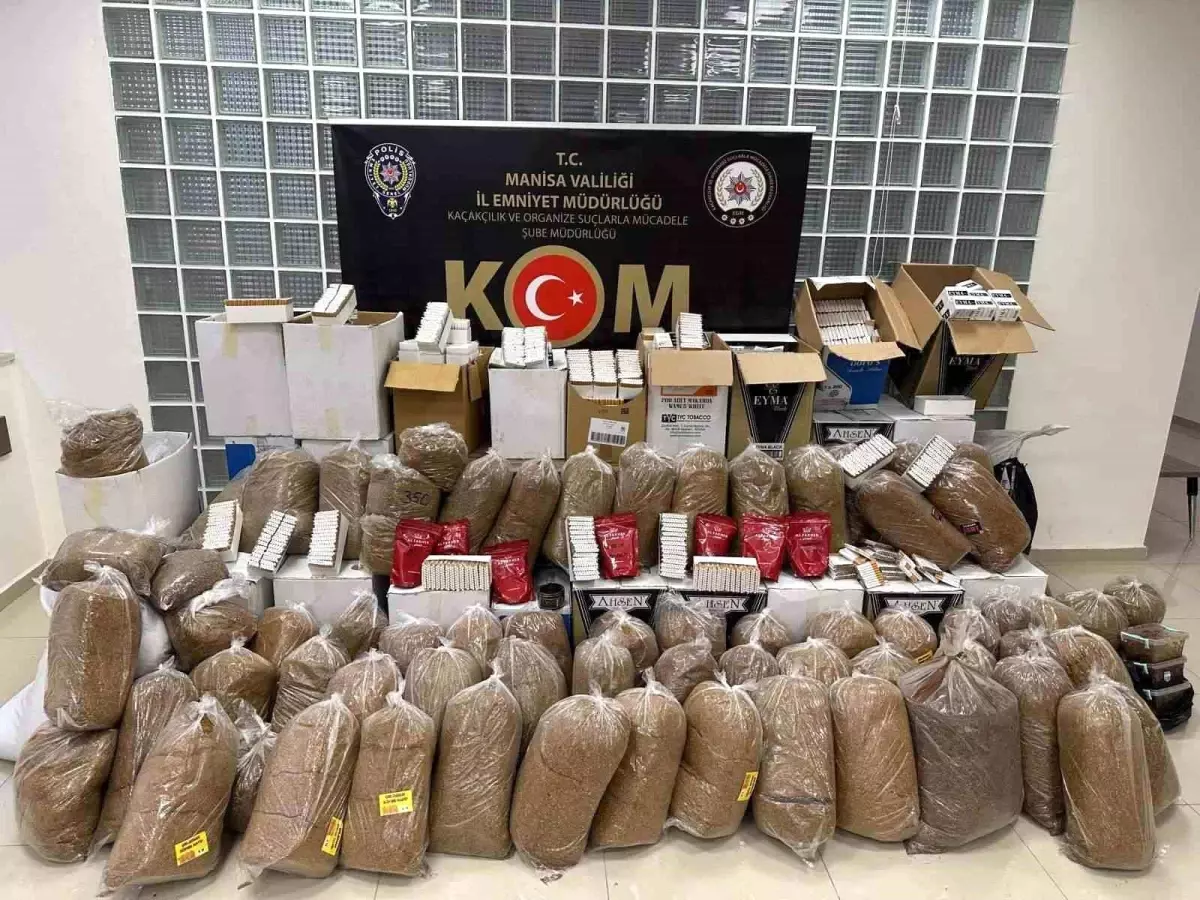 Manisa\'da Kaçakçılık Operasyonu: Çok Sayıda Bandrolsüz Tütün ve Tütün Ürünleri Ele Geçirildi