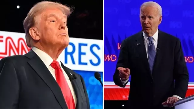 Biden ve Trump canlı yayında karşı karşıya! Anketin galibi ezici üstünlükle Trump oldu