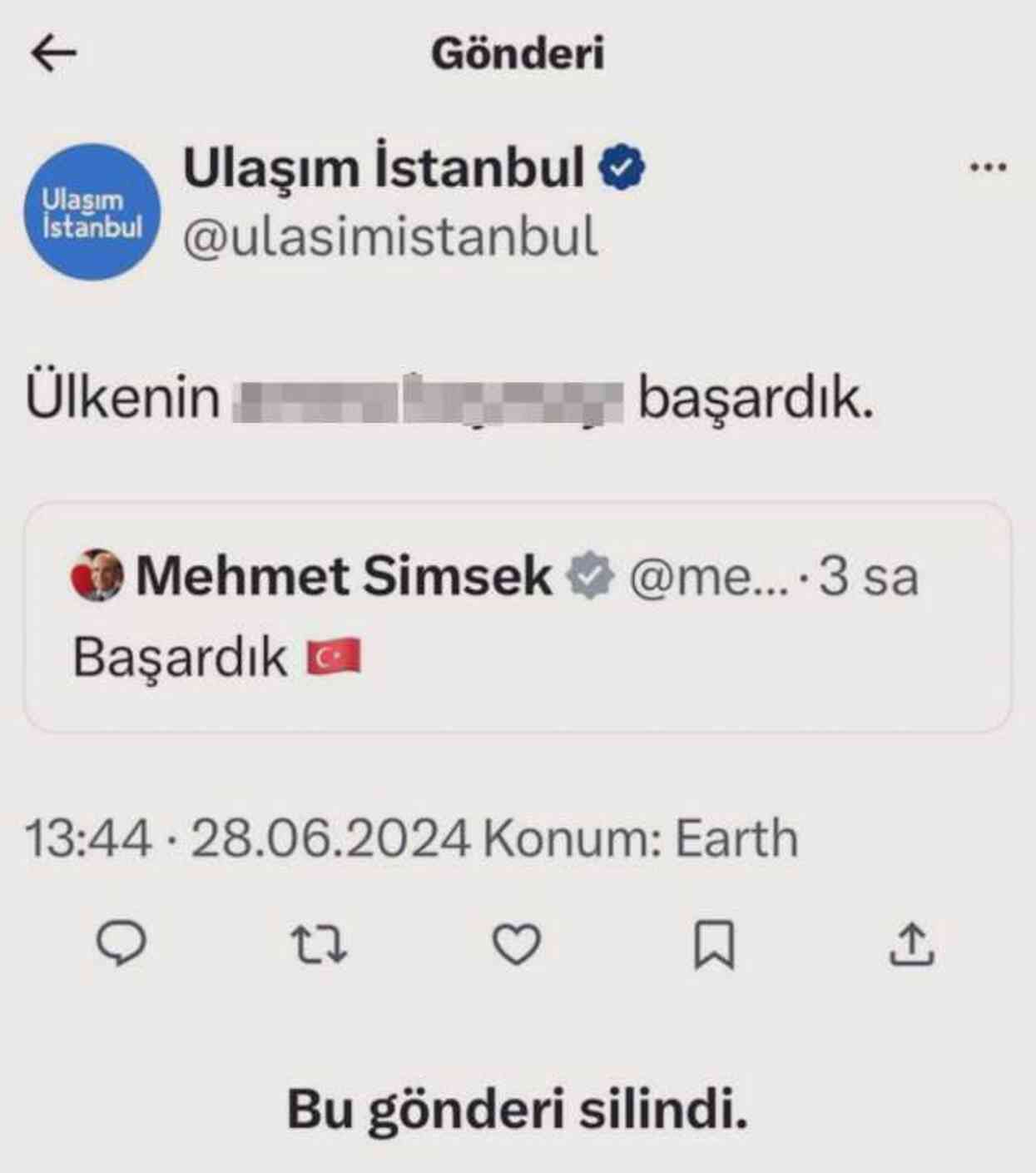 İBB'nin sosyal medya hesabı, Bakan Şimşek'in paylaşımına küfürlü yorum yaptı İBB'nin sosyal medya hesabı, Bakan Şimşek'in paylaşımına küfürlü yorum yaptı
