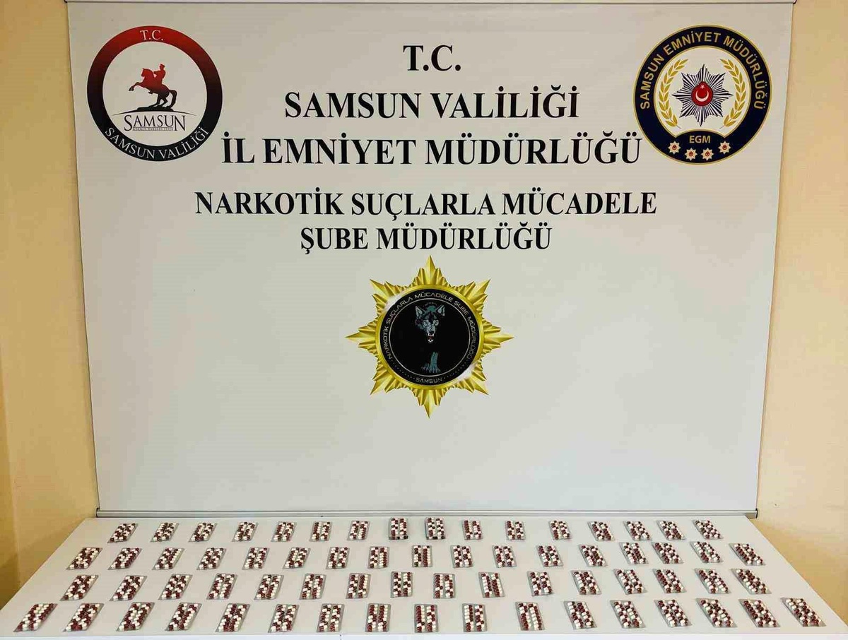 Samsun\'da 952 adet sentetik ecza ile yakalanan kişi tutuklandı