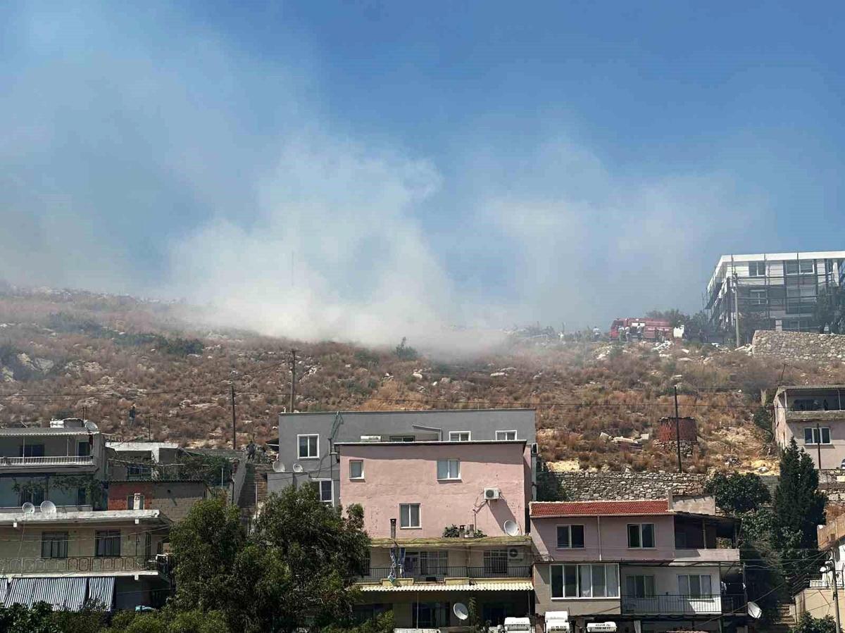 Muğla\'da makilik yangını evleri tehdit ediyor