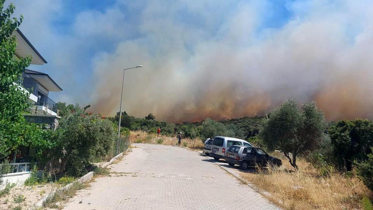 İzmir\'in Çeşme ilçesindeki orman yangını kontrol altına alındı