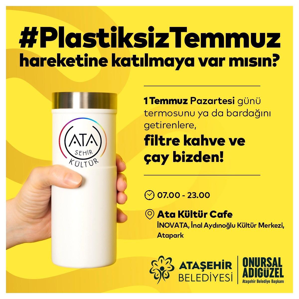 Ataşehir Belediyesi Plastiksiz Temmuz Hareketine Destek Veriyor