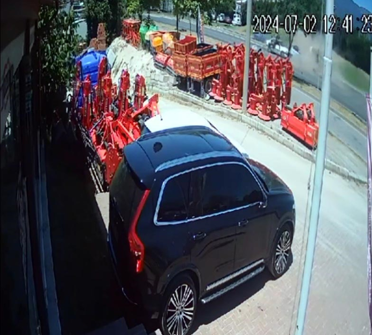 Bolu\'da meydana gelen kaza güvenlik kamerasında