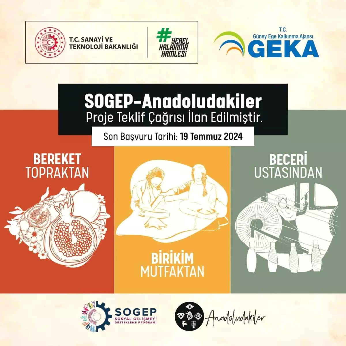 GEKA, Sosyal Gelişmeyi Destekleme Programı (SOGEP)-Anadoludakiler Projesini İlan Etti