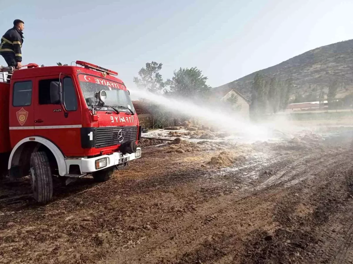 Isparta\'da çıkan yangında 80 dönüm tarım arazisi zarar gördü