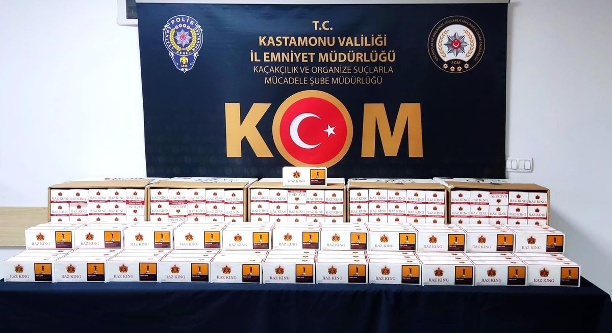 Kastamonu\'da 20 Bin Adet Boş Makaron Ele Geçirildi
