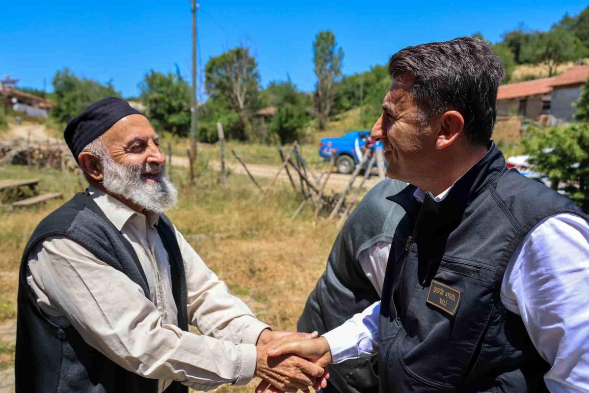 Bilecik Valisi Karadede köyüne yol müjdesi verdi