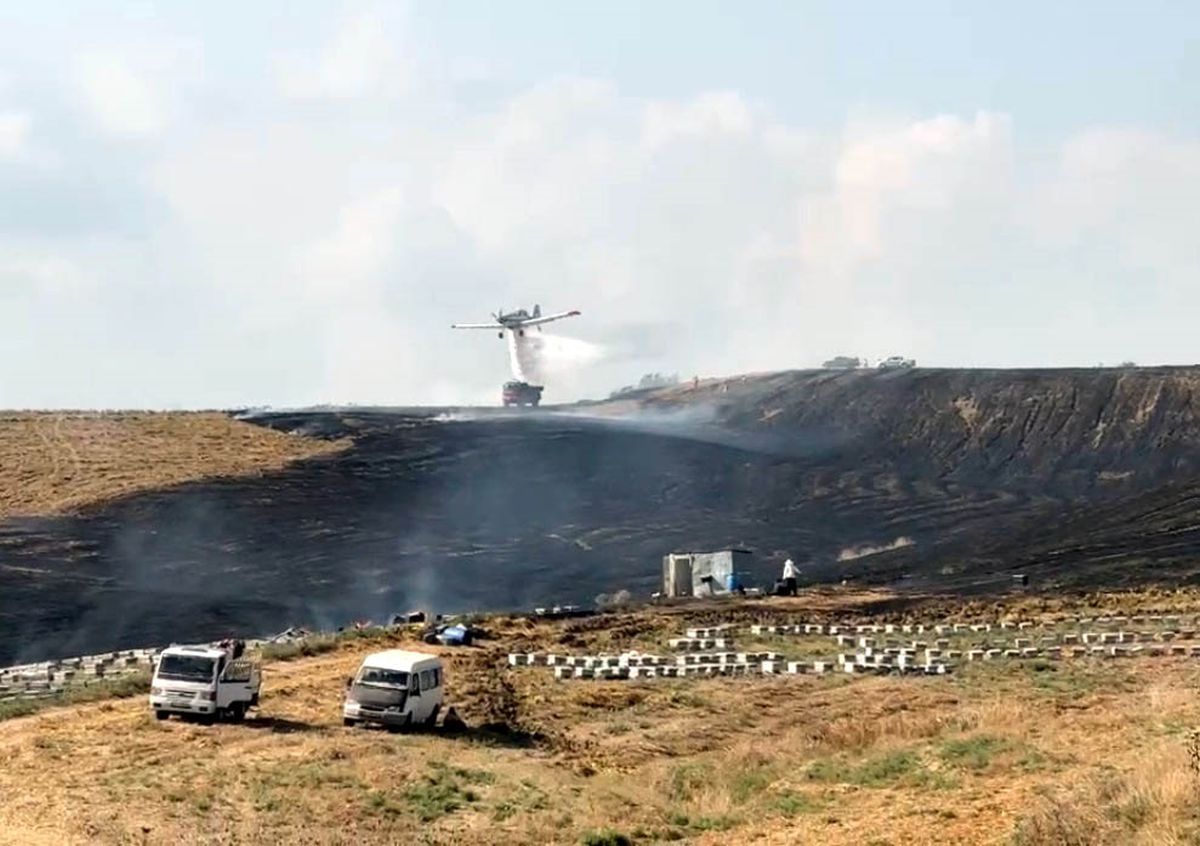 Tarsus\'ta Anız Yangınında Arı Kovanları Zarar Gördü