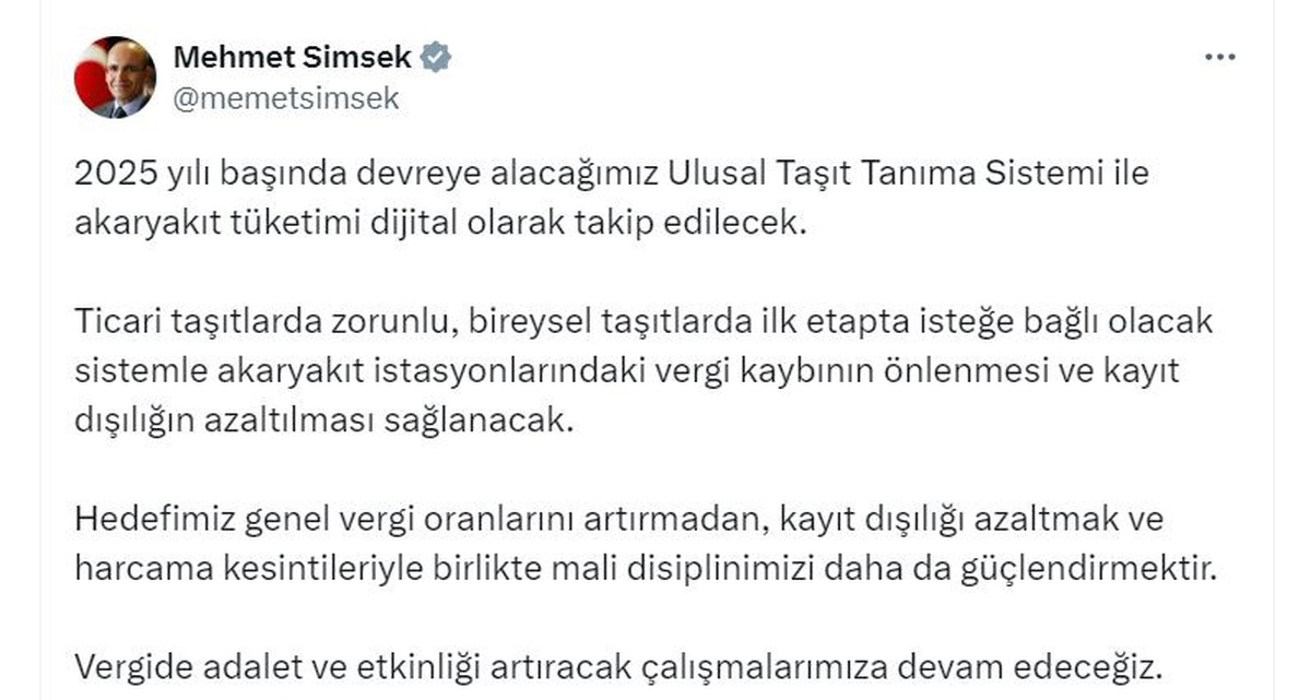 Ulusal Taşıt Tanıma Sistemi ile Akaryakıt Tüketimi Dijital Olarak Takip Edilecek