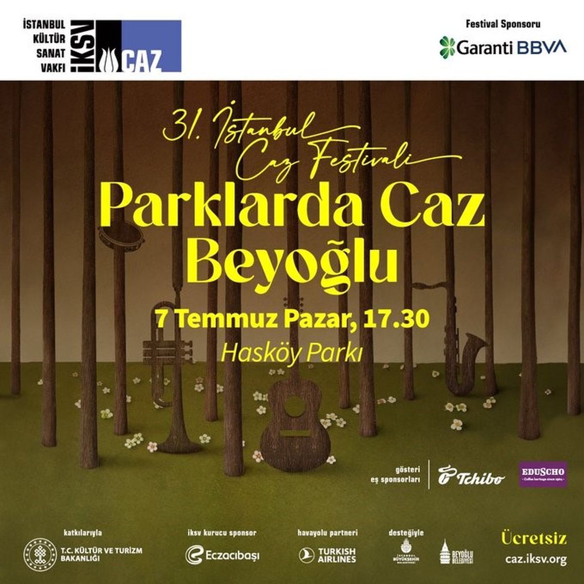 İstanbul Caz Festivali\'nde Parklarda Caz Beyoğlu konserleri düzenlenecek