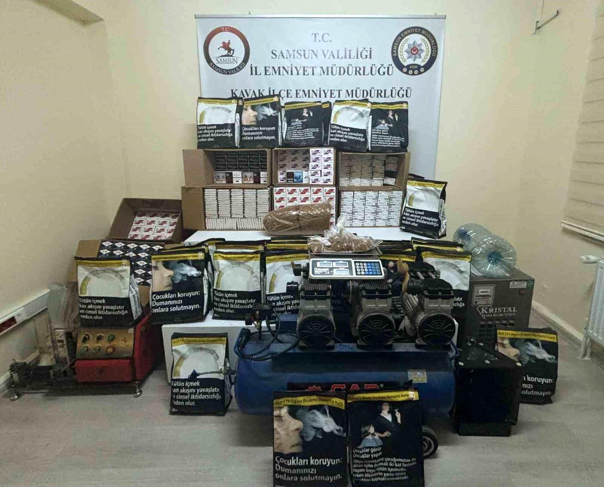 Samsun\'da Kaçak Sigara İmalatı Yapılan Yerler Ortaya Çıkarıldı