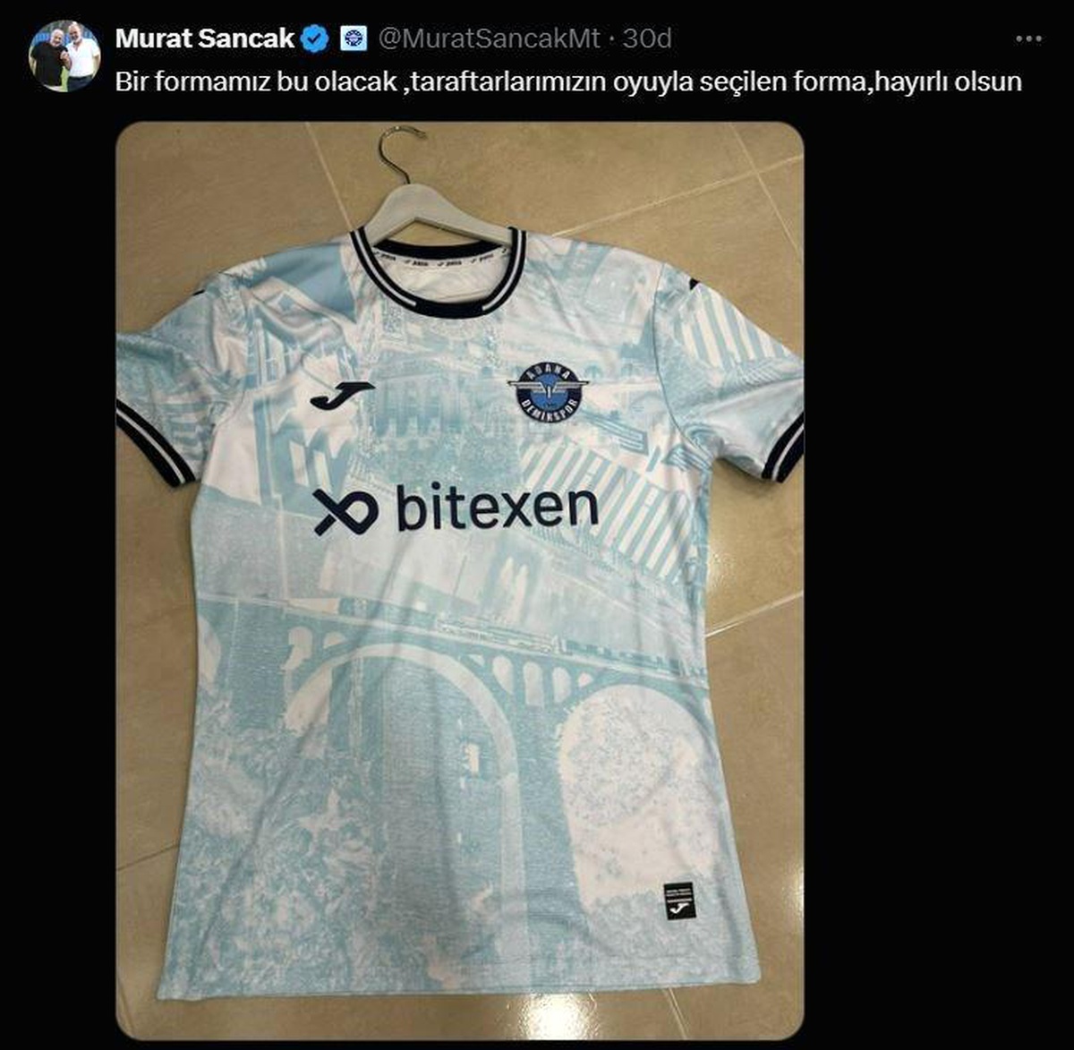 Adana Demirspor, yeni sezon formasını taraftarlarla paylaştı