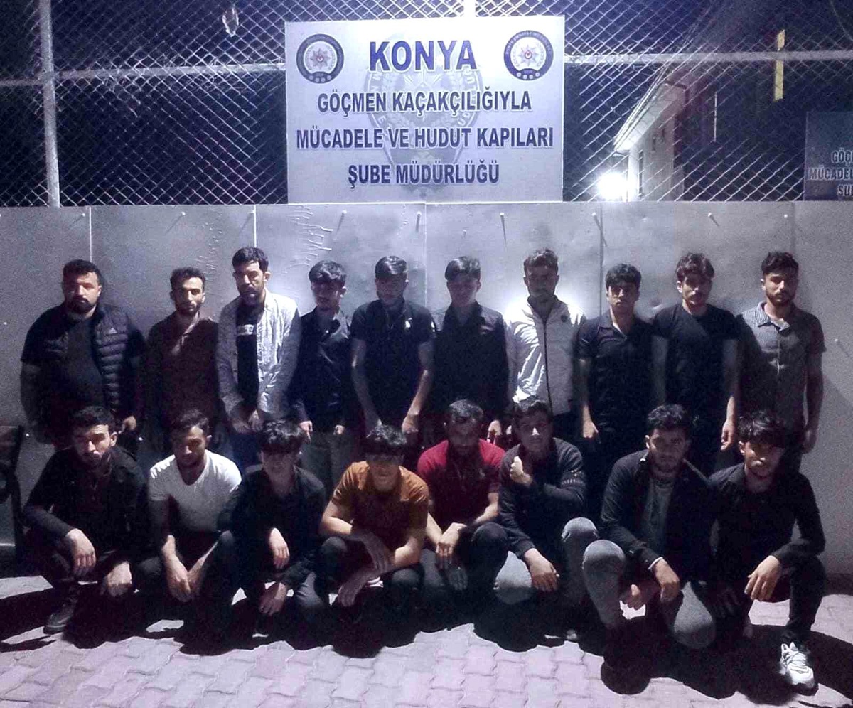 Konya\'da yapılan baskında 17 kaçak göçmen yakalandı