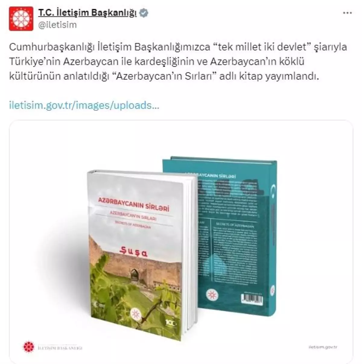 Cumhurbaşkanlığı İletişim Başkanlığı, \'Azerbaycan\'ın Sırları\' adlı kitabı yayımladı