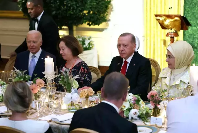 Cumhurbaşkanı Erdoğan, Biden onuruna verilen yemeğe katıldı! Macar başbakandan Erdoğan'a övgü dolu sözler