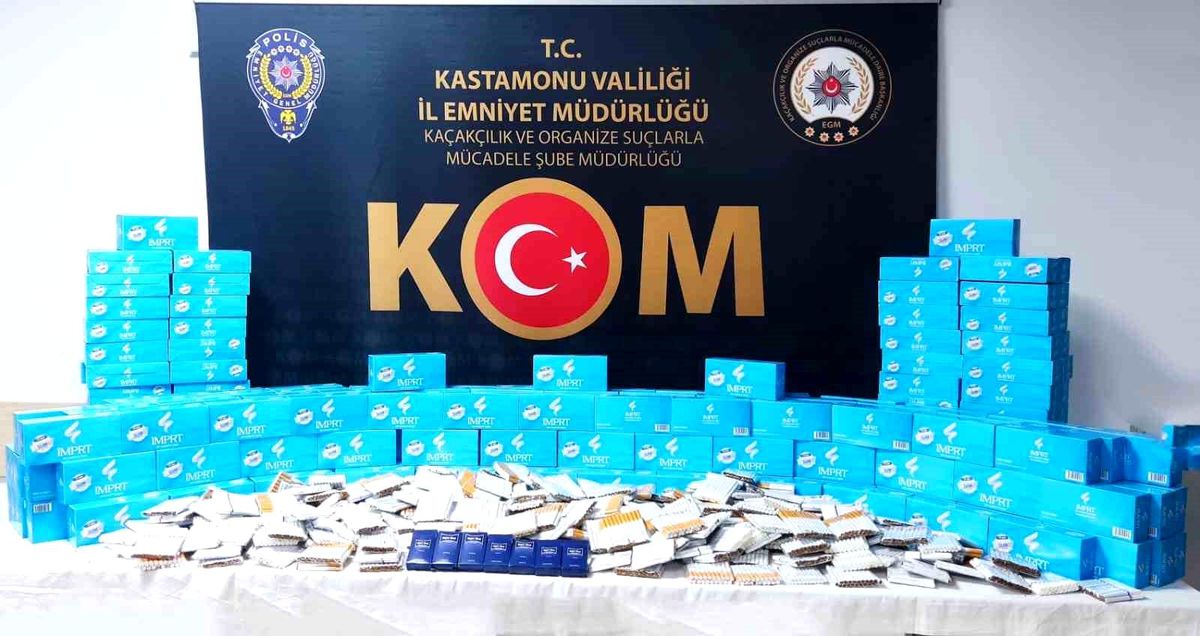 Kastamonu\'da yapılan aramada binlerce makaron ele geçirildi