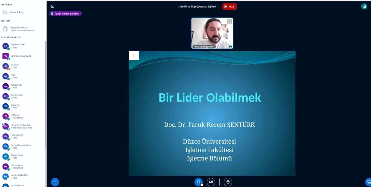 Düzce Üniversitesi\'nde Liderlik ve Ekip Çalışması Eğitimi Düzenlendi