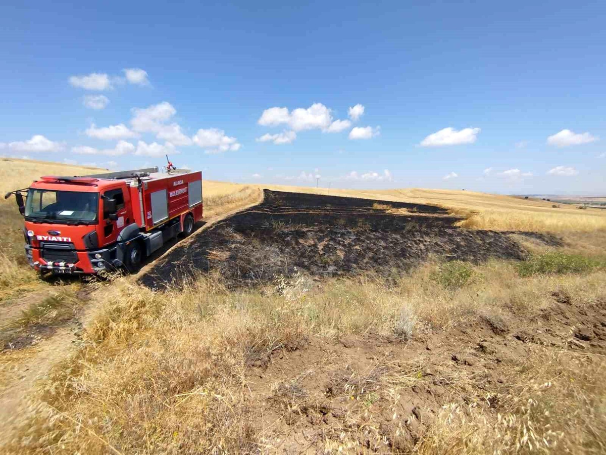 Çorum\'un Alaca ilçesinde çıkan yangın kontrol altına alındı
