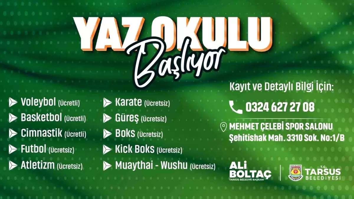 Tarsus Belediyesi Yaz Okulu Kursları Başladı