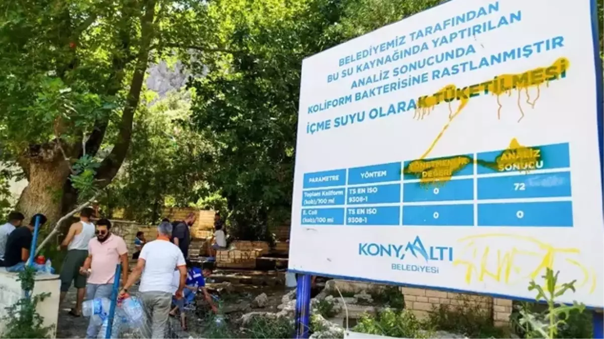 Bakterili kaynak suyunun çevresi kapatıldı, inanmayıp teli kestiler