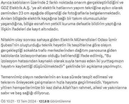 Elektrik şirketini işaret ettiler! İzmir'deki faciayla ilgili Büyükşehir Belediyesi'nden açıklama