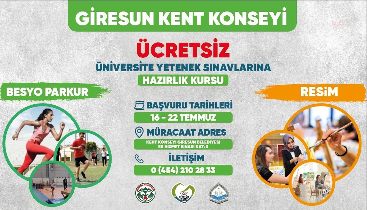 Giresun Kent Konseyi Üniversite Hazırlık Kursu Düzenliyor