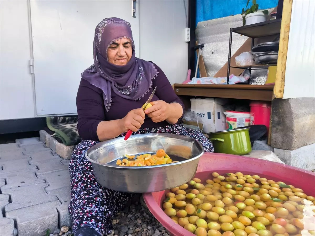 Malatya\'da Kadınlar Kayısıyı Reçele Dönüştürüyor