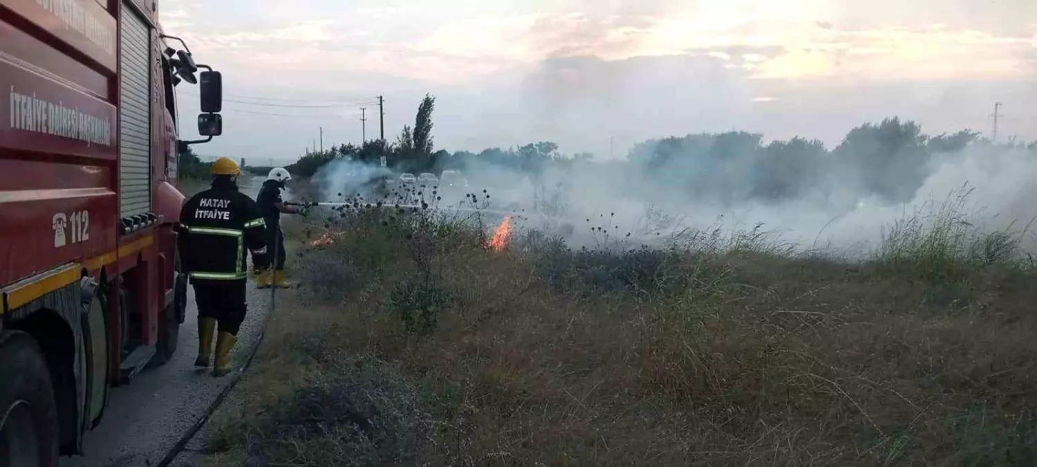 Erzin\'de doğal gaz borusu üzerinde yangın çıktı