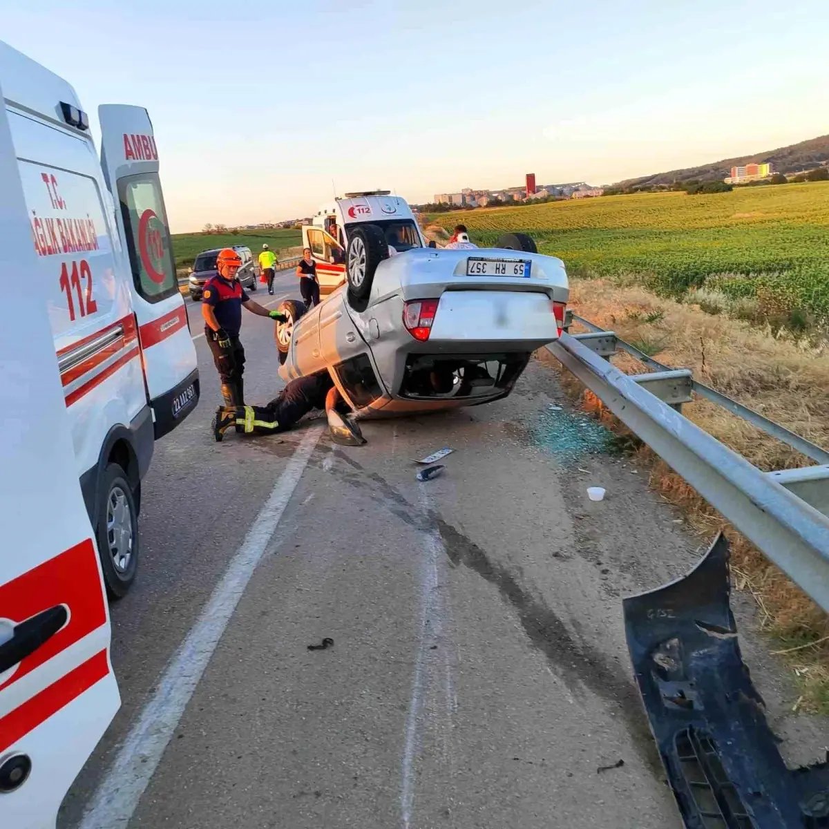 Edirne\'nin Keşan ilçesinde trafik kazası: 4 yaralı