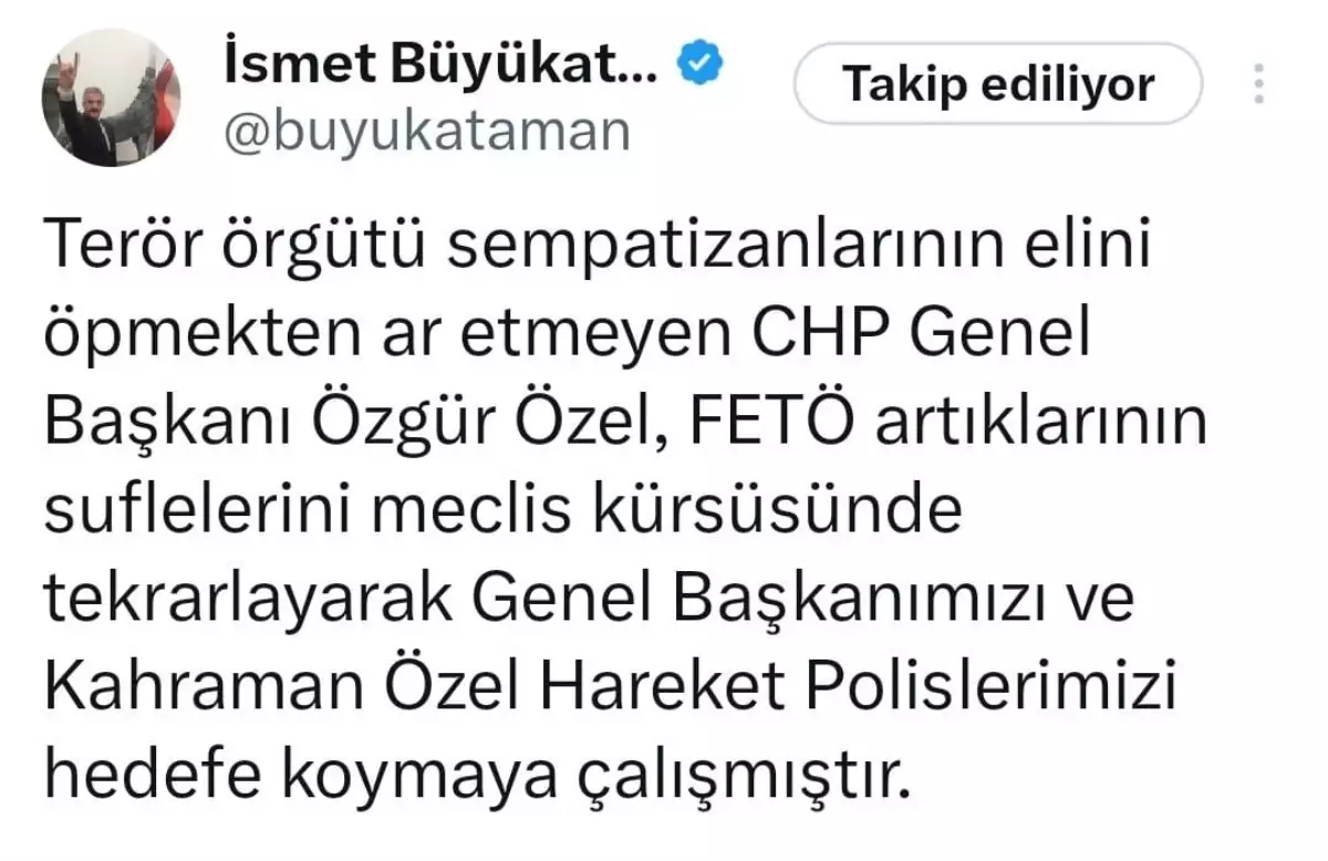 MHP Genel Sekreteri, CHP Genel Başkanını eleştirdi