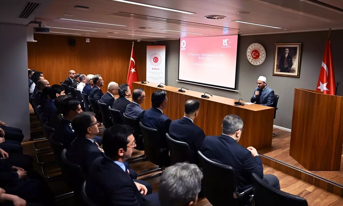 Brüksel Büyükelçiliğinde 15 Temmuz Demokrasi ve Milli Birlik Günü Anma Programı Düzenlendi