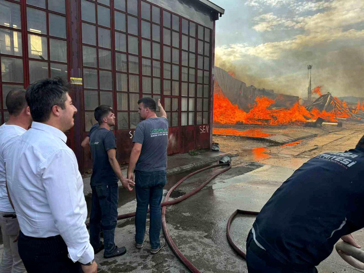 Bursa\'da Kereste Fabrikasında Yangın Çıktı