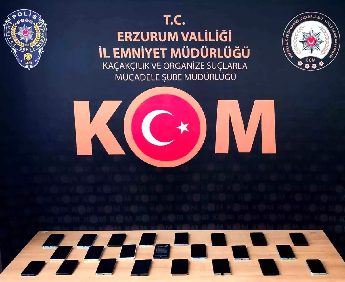 Erzurum\'da 1.9 Milyon TL Değerinde Kaçak Cep Telefonu Ele Geçirildi