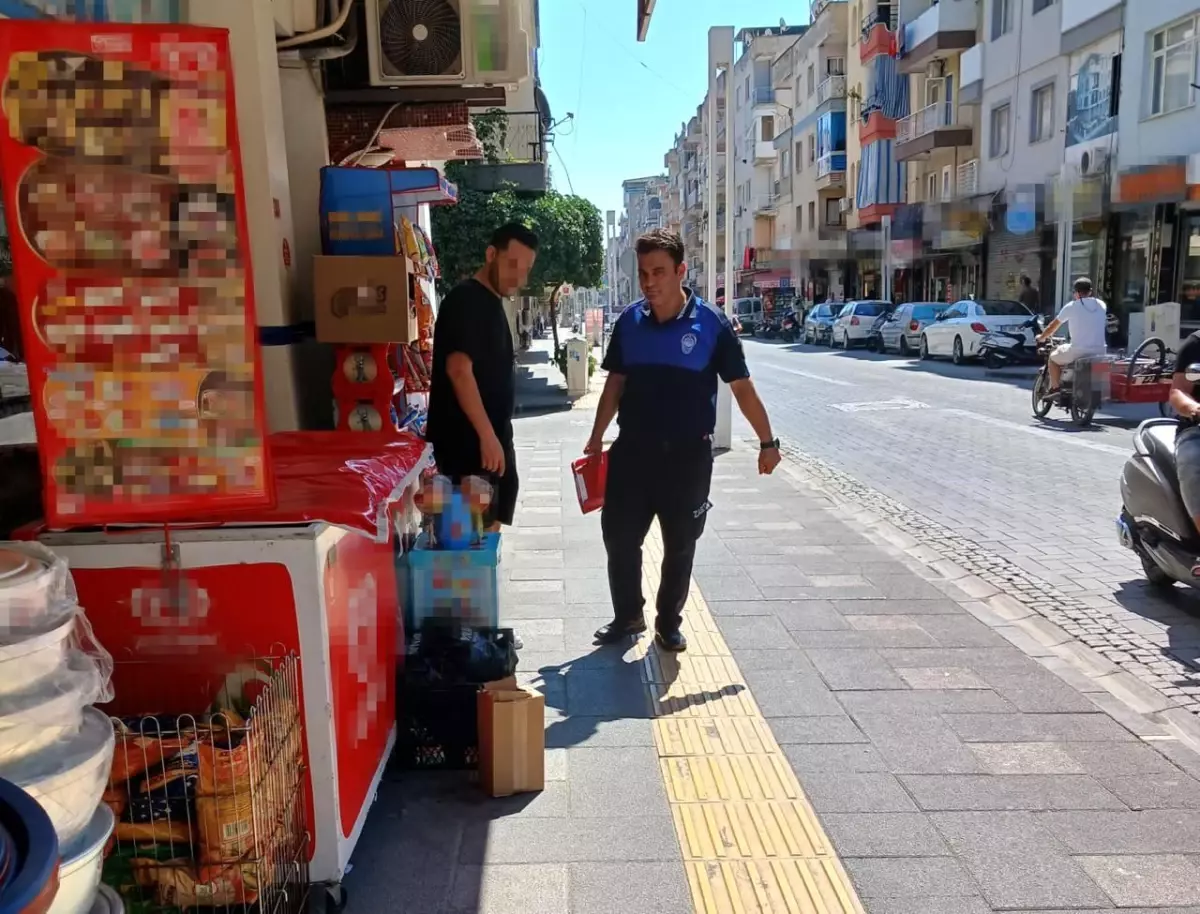 Turgutlu Belediyesi Zabıta Müdürlüğü Yol ve Kaldırım İşgallerini Denetledi