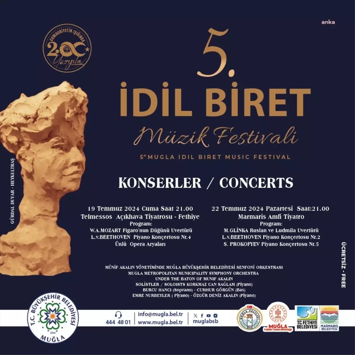 Muğla İdil Biret Müzik Festivali Başlıyor