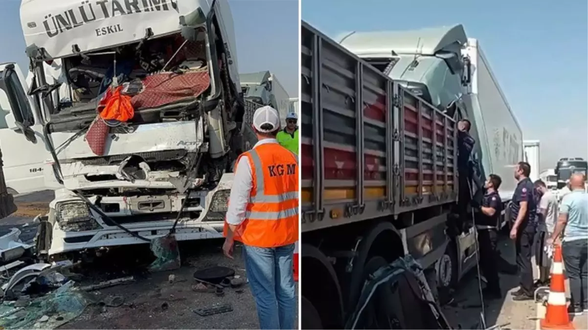 7 ağır vasıta birbirine girdi! Otoyolun savaş alanına döndüğü kazada ölü ve yaralılar var