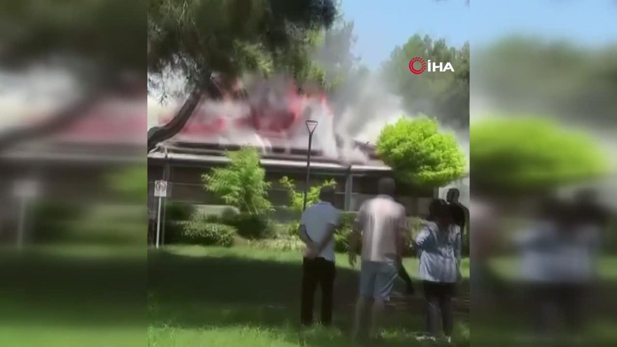 Antalya\'da ormanlık alandaki işletmede yangın çıktı