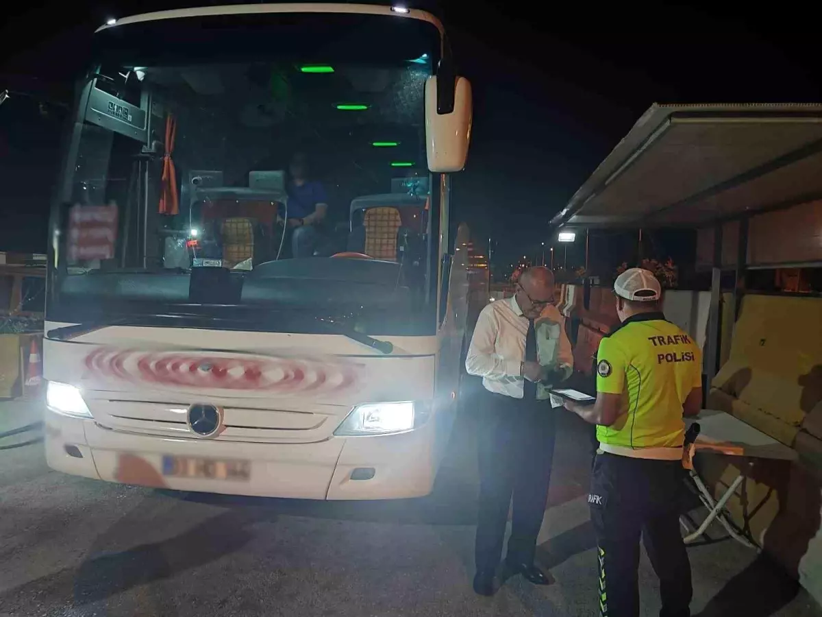 Denizli Emniyet Müdürlüğü Otobüslere Cezai İşlem Uyguladı