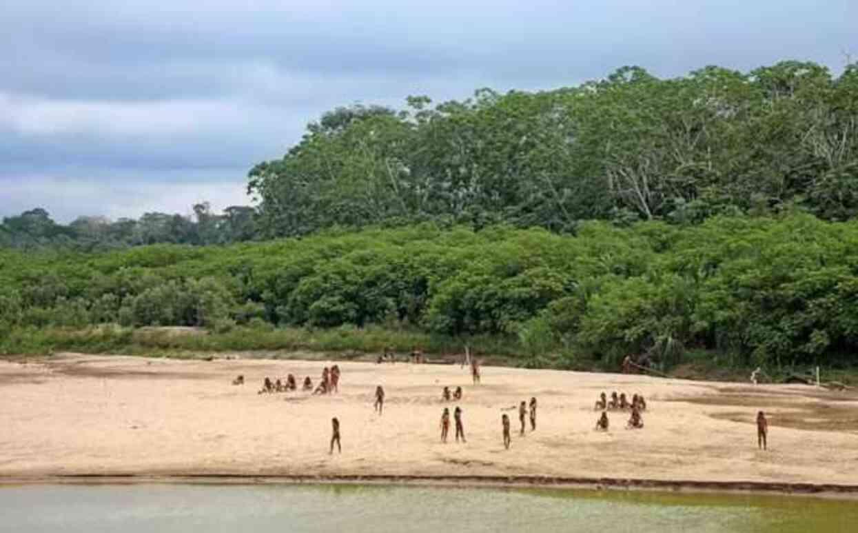 Dış dünya ile hiçbir bağlantısı olmayan Mashco-Piro kabilesinin üyeleri, Peru ormanlarında kameralar tarafından görüntülendi