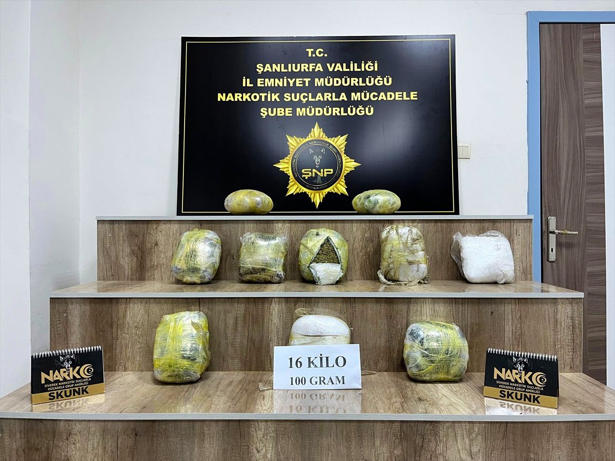 Şanlıurfa\'da 16 Kilo Uyuşturucu Yakalandı