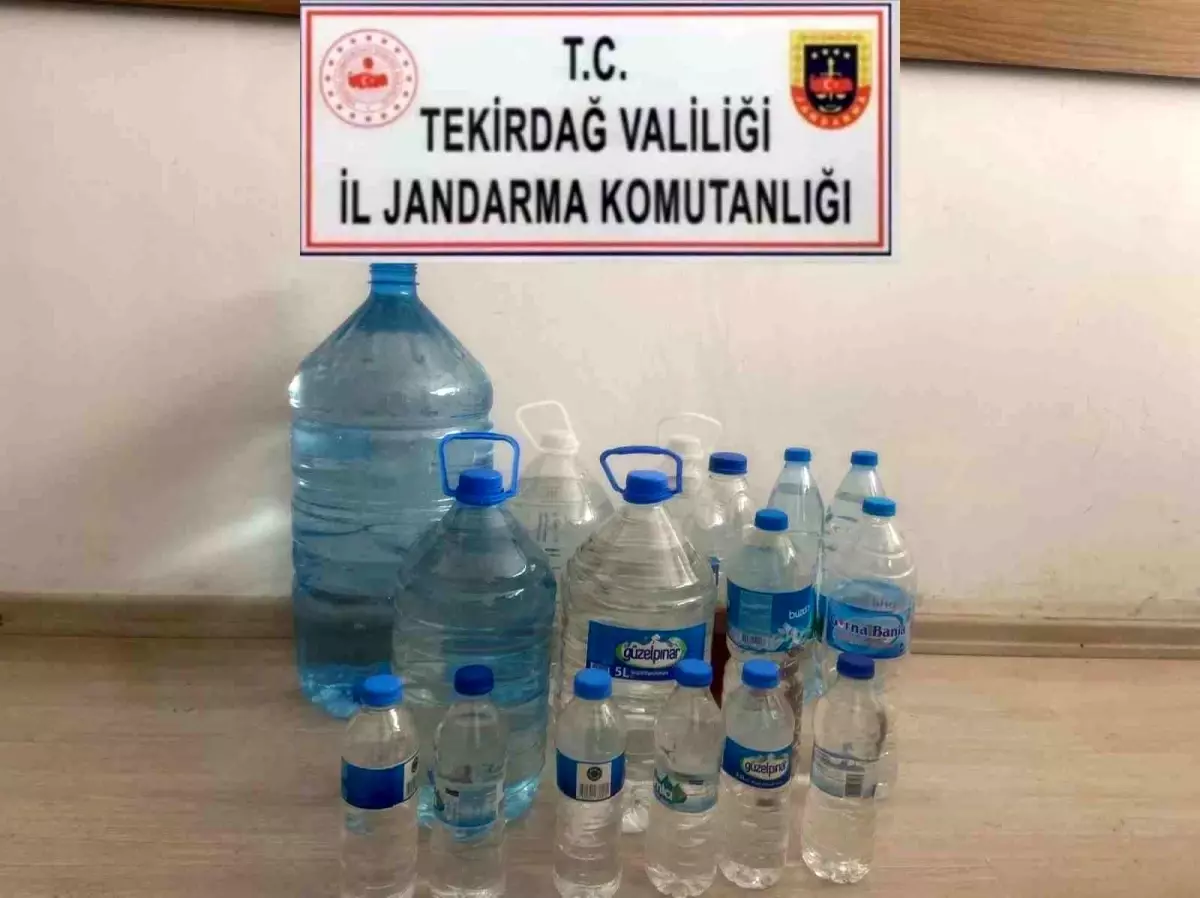 Tekirdağ\'da el yapımı 55 litre içki ele geçirildi