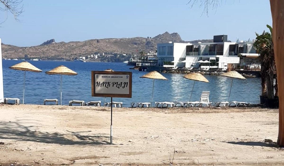 Bodrum\'da işgal edilen alan halk plajı haline getirildi