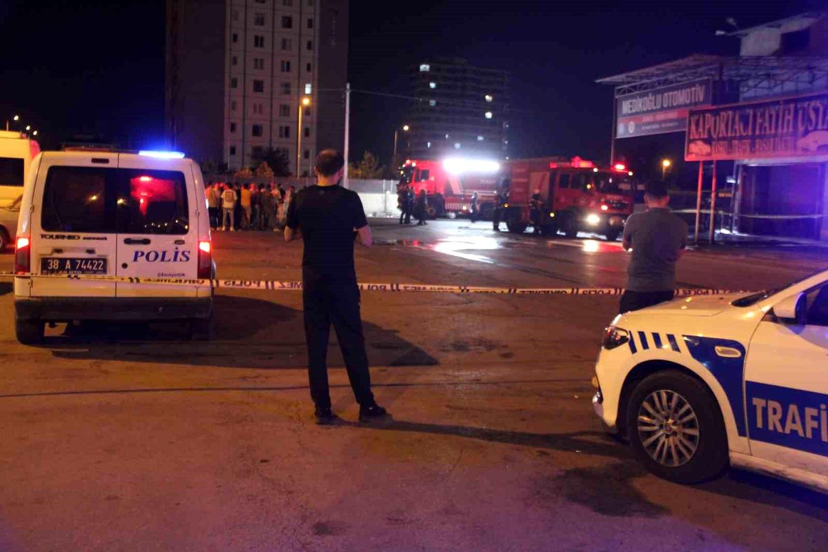Kayseri\'de bir işyerinde doğalgaz borusu patladı