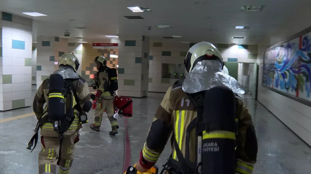 Ankara\'da Metro İtfaiye Tatbikatı Gerçekleştirildi