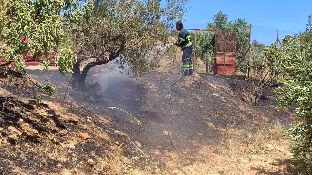 Hatay\'ın Belen ilçesinde bahçede çıkan ot yangını söndürüldü