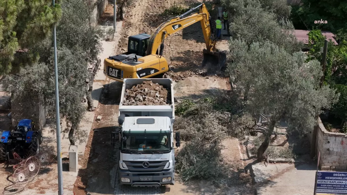 Aydın Büyükşehir Belediyesi, Buharkent ilçesinde yol yapım çalışmalarına başladı